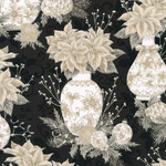 Black & White Poinsettia Porcelain - RK22284304