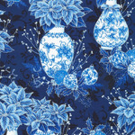 Blue Poinsettia Porcelain - RK222849