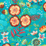 Fabric - Faraway Florals RK2261681 Turquoise