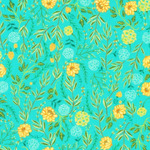 Fabric - Faraway Florals RK2262270 Aqua