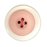 Button - 19mm 4 Hole Matt Dusty Pink