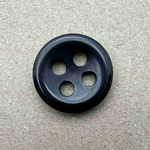 Button - 23mm 4 Hole Shiny 03 Black