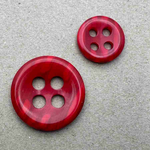 Button - 23mm 4 Hole Shiny 24 Red