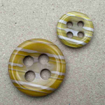 Button - 23mm 4 Hole Shiny 57 Mustard