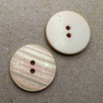 Button - 18mm 2 Hole Laser Etched Floral 56 Light Brown