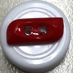 Buttons - 20mm 2 Hole Toggle 23 Red