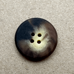 Button - 18mm 4 Hole Matte Mottled 38 Brown/Cream