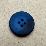 Button - 25mm 4 Hole Matte Mottled 73 Blue