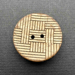 Button - 23mm 2 Hole Coconut Checked