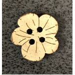 Button - 23mm 4 Hole Coconut Flower