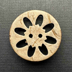 Button - 23mm 2 Hole Coconut Cutouts