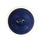 Button - 2 Hole Wavy Rings Dark Blue 18mm