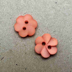 Button - 12mm Frangipani Flower Orange