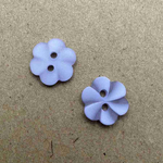 Button - 12mm Frangipani Flower Lavender