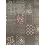  Japanese Patchwork Floral Print, - Charcoal