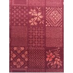 Japanese Patchwork Floral Print, - Burgundy