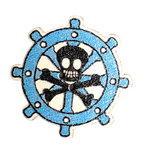 Button - 25mm Ship Wheel with Skull