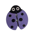 Button - 19mm Ladybug - Lavender