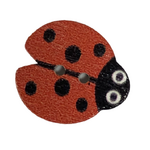 Button - 19mm Ladybug - Dark Orange