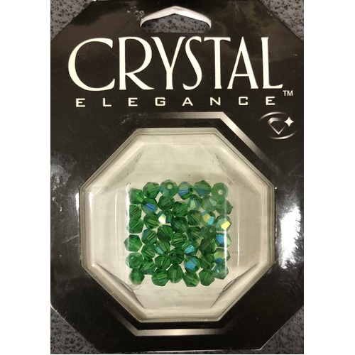 Crystal Elegance - 4mm Bicone - Emerald AB