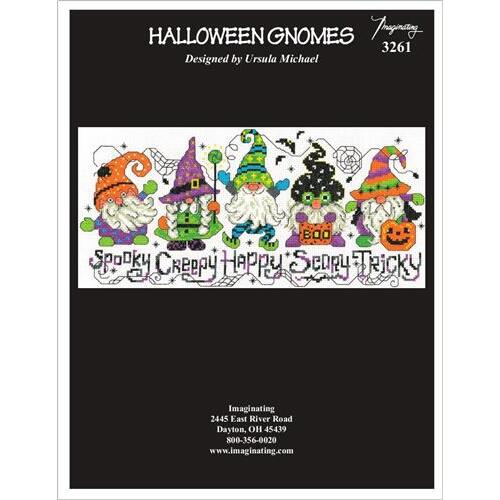 Halloween Gnomes Cross Stitch Pattern