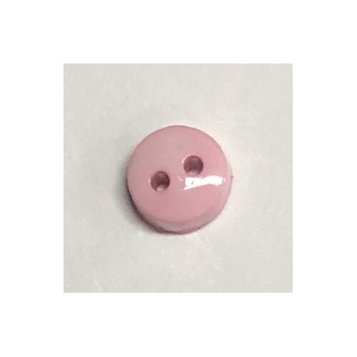 Button - 6mm Medium Pink