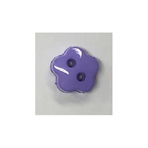 Button - 6mm Flower Mauve