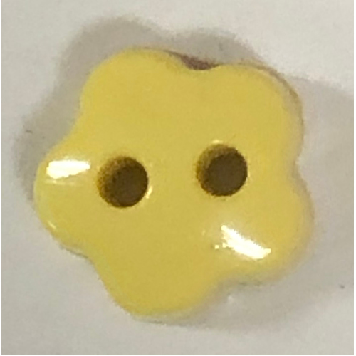 Button - 6mm Flower Yellow