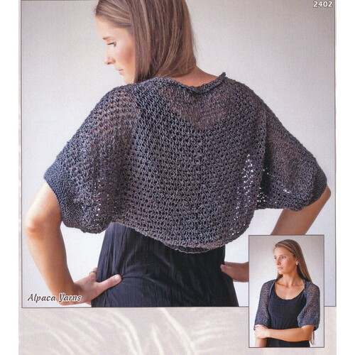 2402 - Open Knit Shrug 