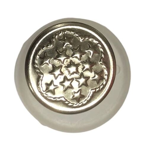 Button - 17mm Silver Jeans Stud