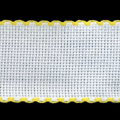 Aida Band - 14 Count 5cm White/Yellow