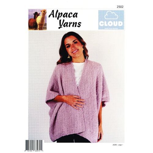 2502- Alpaca Yarns Cloud Throw Over Jacket