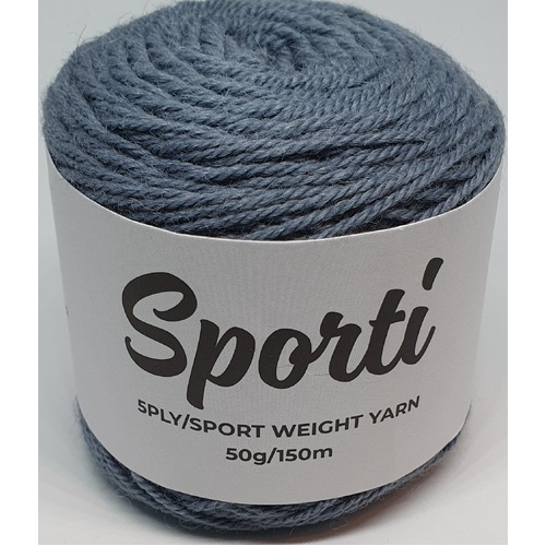 Alpaca Yarns - Sporti 5 Ply Sport Weight Yarn Colour 1555 Denim