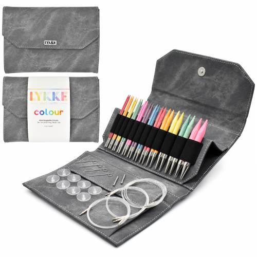 LYKKE Crafts Colour 5" Interchangeable Needle Set - Grey Denim