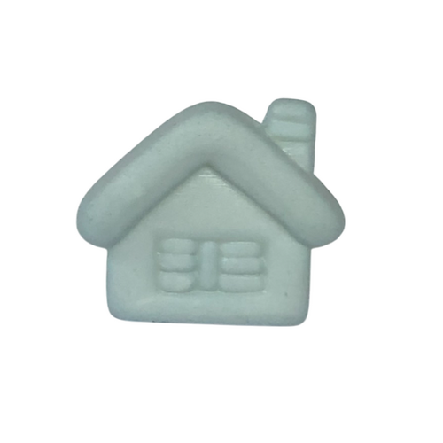 Button - 18mm Blue House 