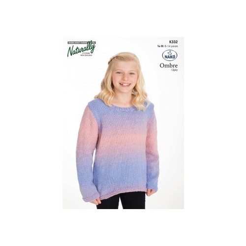 K332 - Nako Ombre 12 Ply Sweater with Shaped Lower Edge