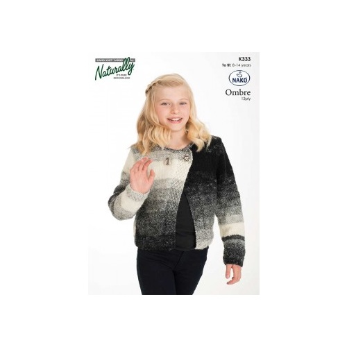 K333 - Nako Ombre 12 Ply Cropped Jacket 8 - 14 years