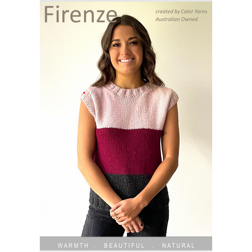 CY296 – Colour Block Vest Knitting Pattern - Firenze