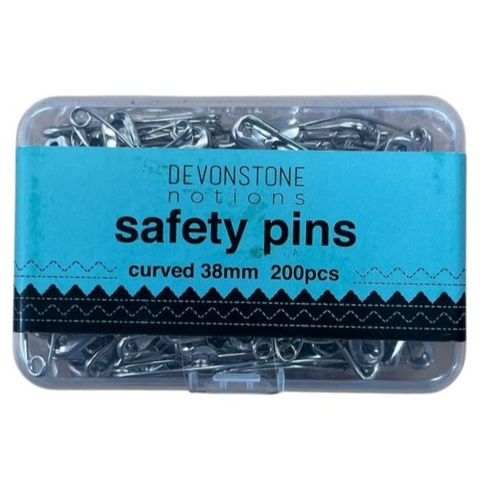 Curved Safety Pins – 38mm (200 Pieces)