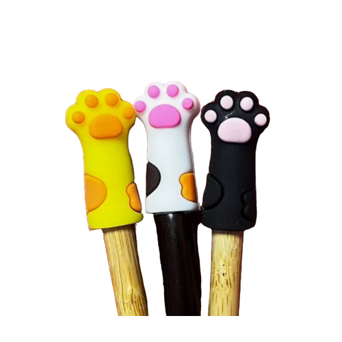 Knitting Needle Point Protectors - Cat Paws - Assorted Colours