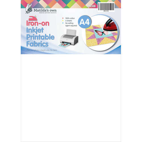 Matilda's Own Iron-on Inkjet Printable Fabrics - 3 Sheets A4