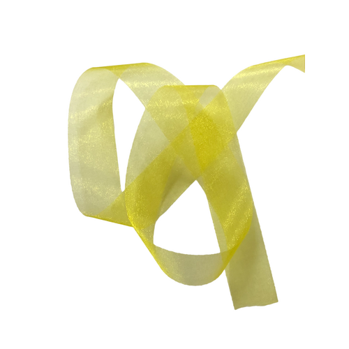 Ribbon - Organza 25mm Yellow