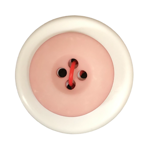 Button - 19mm 4 Hole Matt Dusty Pink