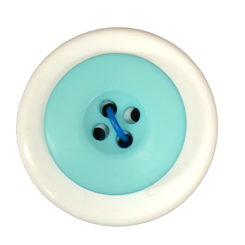 Button - 19mm 4 Hole Matt Aqua