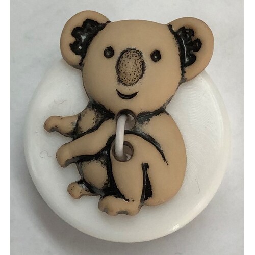 Button - Tan Koala Novelty Button