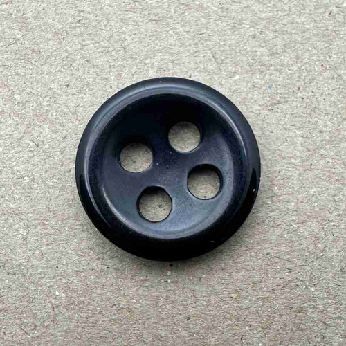 Button - 23mm 4 Hole Shiny 03 Black