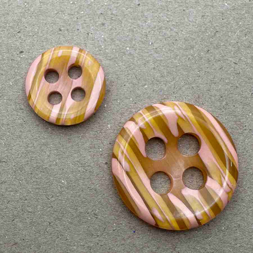 Button - 23mm 4 Hole Shiny 66 Caramel