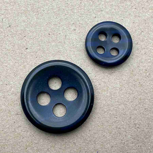 Button - 23mm 4 Hole Shiny 73 Navy