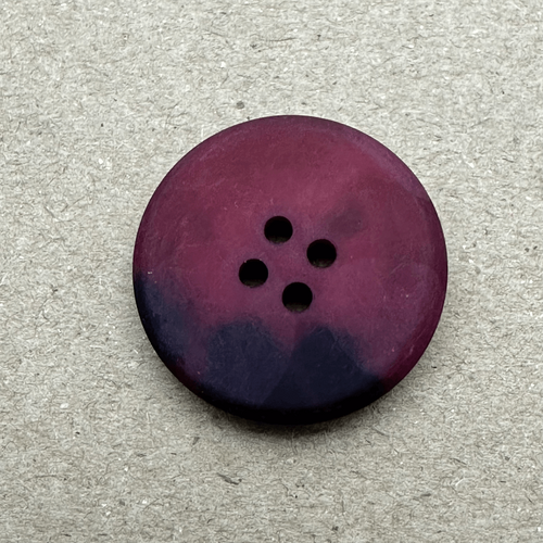 Button - 25mm 4 Hole Matte Mottled 53 Red