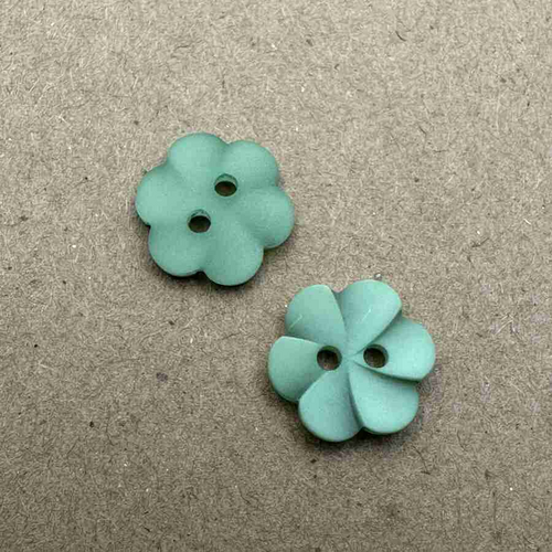 Button - 12mm Frangipani Flower Green